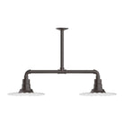 Montclair Light Works - Radial 12" 2-Light Stem Hung Pendant Light - MSD158-51 | Montreal Lighting & Hardware