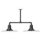 Montclair Light Works - Radial 16" 2-Light Stem Hung Pendant Light - MSD159-51 | Montreal Lighting & Hardware