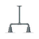 Montclair Light Works - Radial 8" 2-Light Stem Hung Pendant Light - MSB157-40 | Montreal Lighting & Hardware