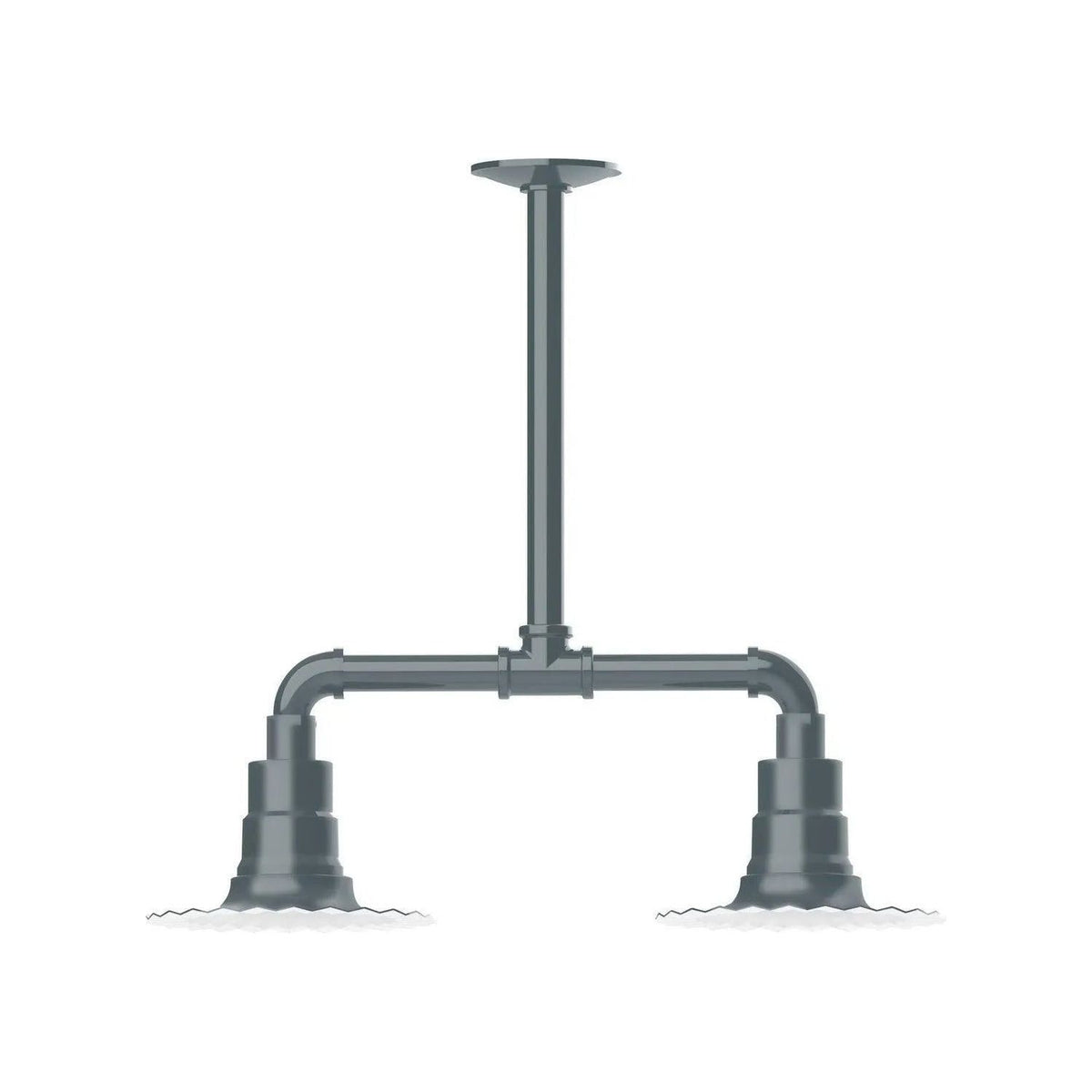 Montclair Light Works - Radial 8" 2-Light Stem Hung Pendant Light - MSB157-40 | Montreal Lighting & Hardware