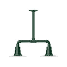 Montclair Light Works - Radial 8" 2-Light Stem Hung Pendant Light - MSB157-42 | Montreal Lighting & Hardware
