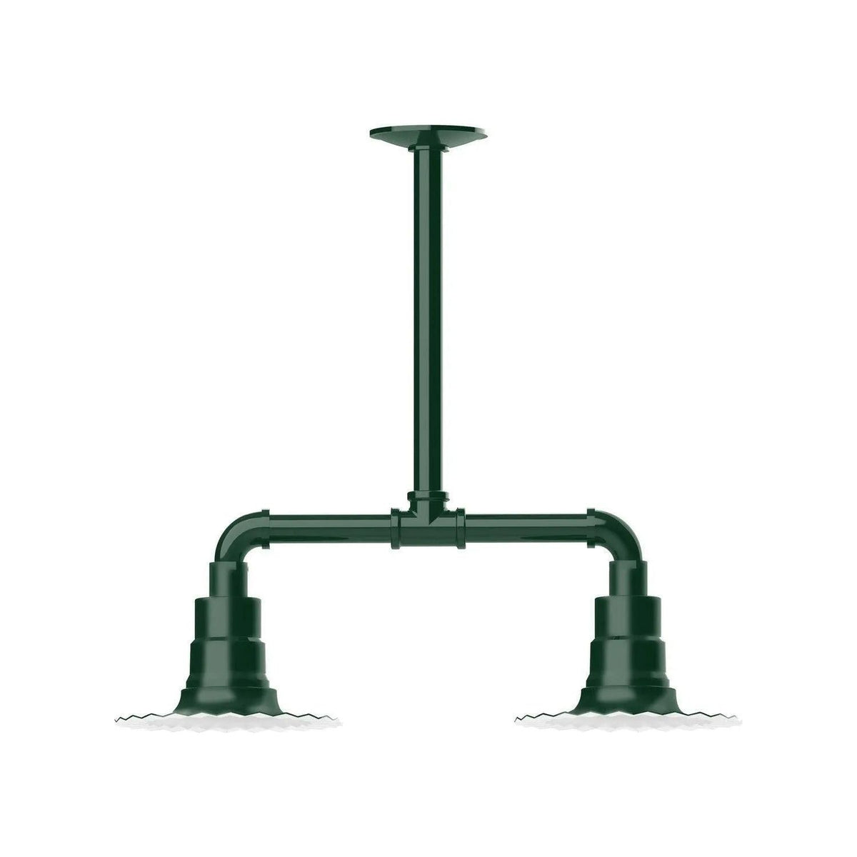 Montclair Light Works - Radial 8" 2-Light Stem Hung Pendant Light - MSB157-42 | Montreal Lighting & Hardware