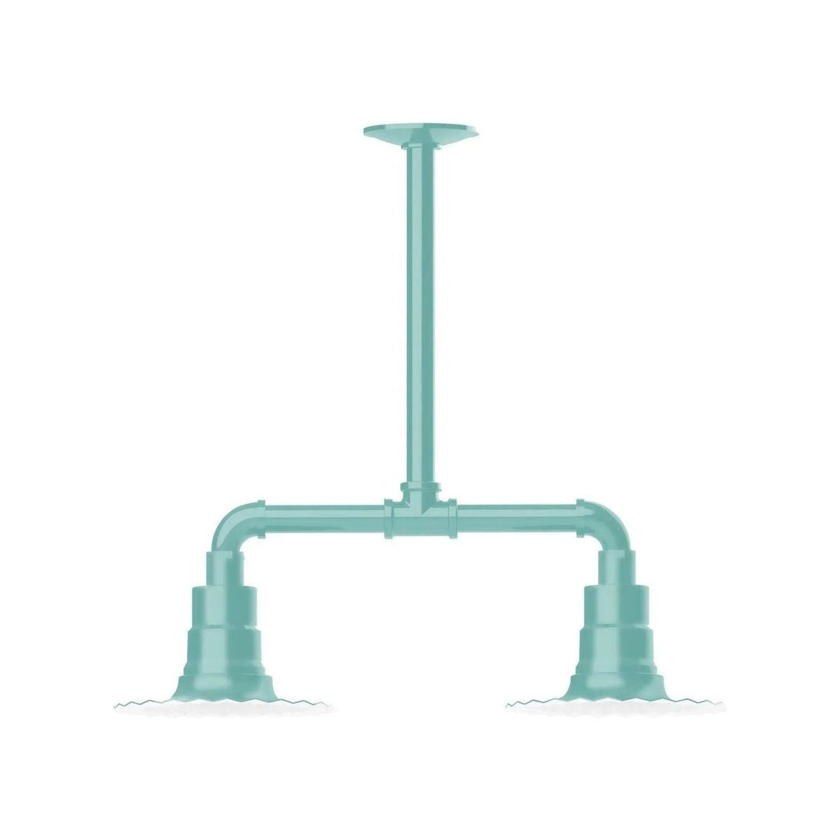 Montclair Light Works - Radial 8" 2-Light Stem Hung Pendant Light - MSB157-48 | Montreal Lighting & Hardware