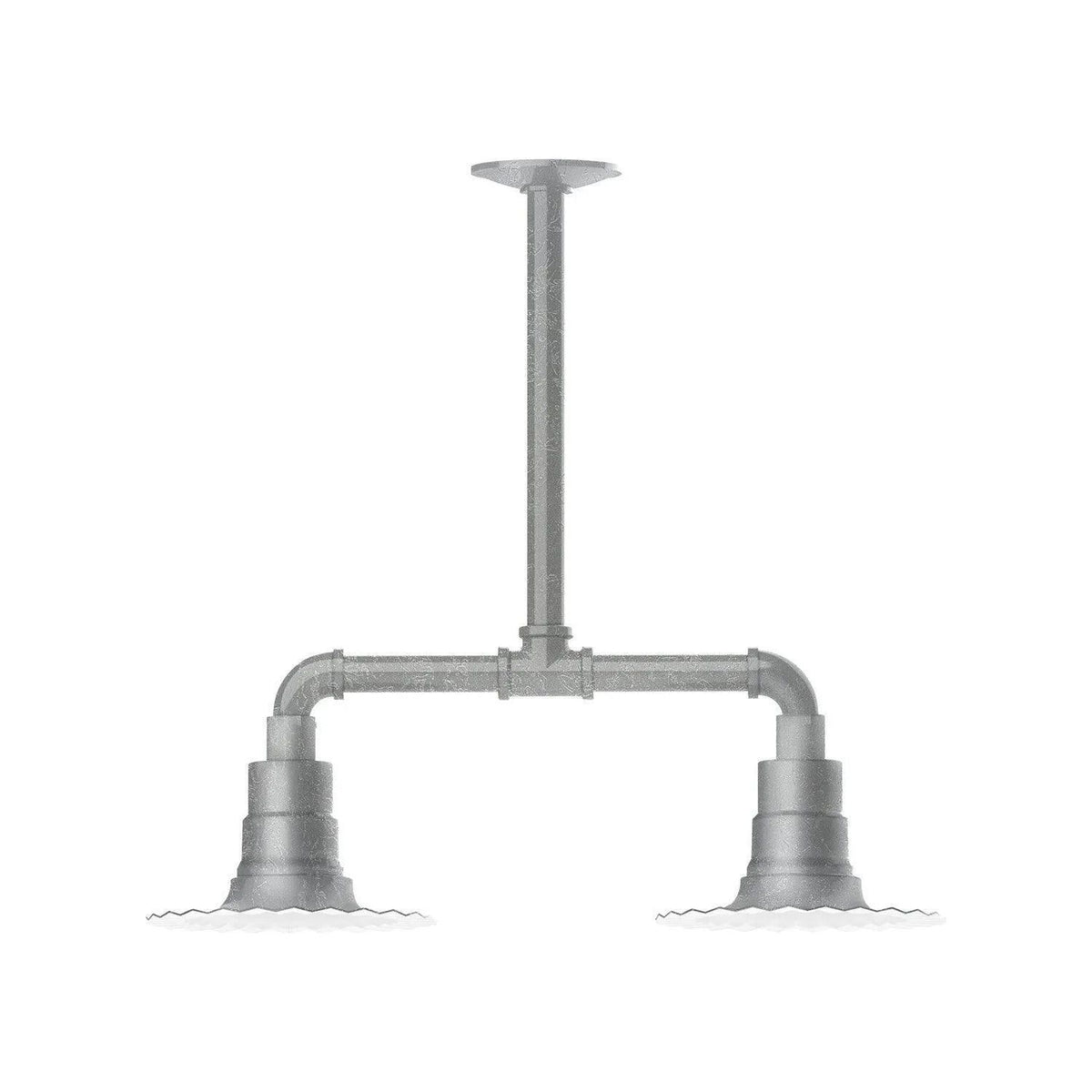 Montclair Light Works - Radial 8" 2-Light Stem Hung Pendant Light - MSB157-49 | Montreal Lighting & Hardware