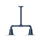 Montclair Light Works - Radial 8" 2-Light Stem Hung Pendant Light - MSB157-50 | Montreal Lighting & Hardware
