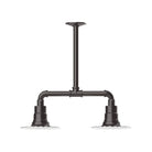 Montclair Light Works - Radial 8" 2-Light Stem Hung Pendant Light - MSB157-51 | Montreal Lighting & Hardware
