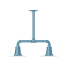 Montclair Light Works - Radial 8" 2-Light Stem Hung Pendant Light - MSB157-54 | Montreal Lighting & Hardware