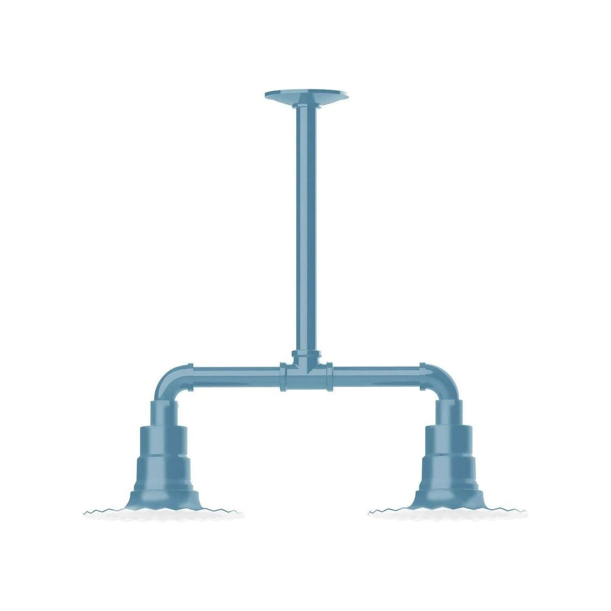 Montclair Light Works - Radial 8" 2-Light Stem Hung Pendant Light - MSB157-54 | Montreal Lighting & Hardware