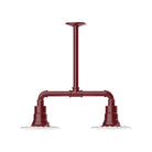 Montclair Light Works - Radial 8" 2-Light Stem Hung Pendant Light - MSB157-55 | Montreal Lighting & Hardware