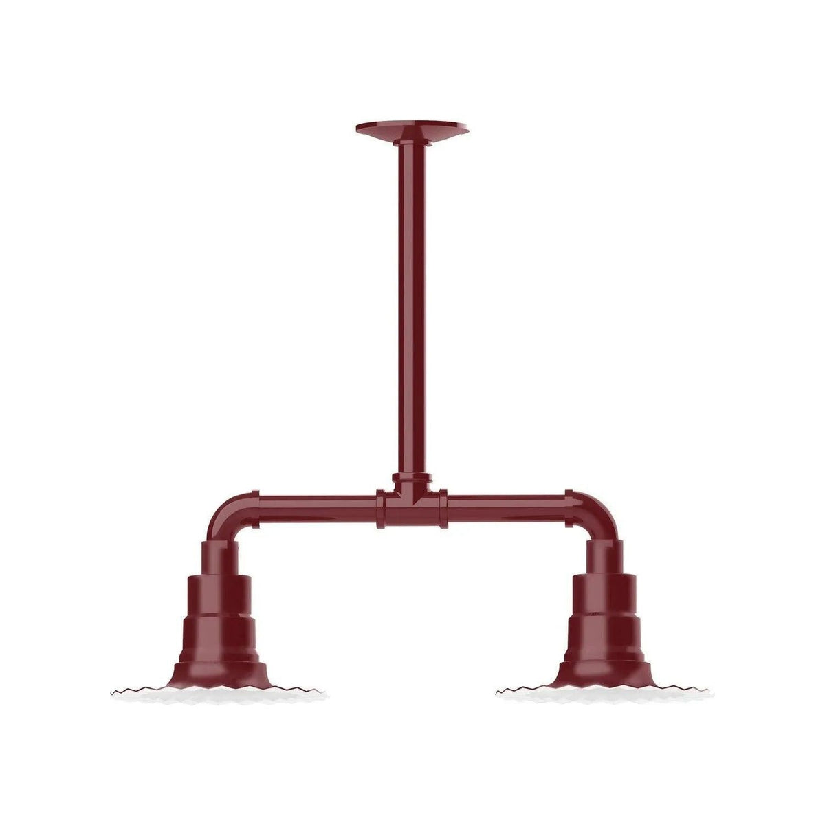 Montclair Light Works - Radial 8" 2-Light Stem Hung Pendant Light - MSB157-55 | Montreal Lighting & Hardware