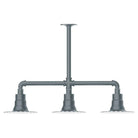 Montclair Light Works - Radial 8" 3-Light Stem Hung Pendant Light - MSK157-40 | Montreal Lighting & Hardware