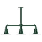 Montclair Light Works - Radial 8" 3-Light Stem Hung Pendant Light - MSK157-42 | Montreal Lighting & Hardware