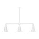 Montclair Light Works - Radial 8" 3-Light Stem Hung Pendant Light - MSK157-44 | Montreal Lighting & Hardware