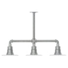 Montclair Light Works - Radial 8" 3-Light Stem Hung Pendant Light - MSK157-49 | Montreal Lighting & Hardware
