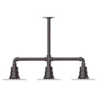 Montclair Light Works - Radial 8" 3-Light Stem Hung Pendant Light - MSK157-51 | Montreal Lighting & Hardware