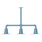 Montclair Light Works - Radial 8" 3-Light Stem Hung Pendant Light - MSK157-54 | Montreal Lighting & Hardware