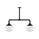 Montclair Light Works - Schoolhouse 12" 2-Light Stem Hung Pendant Light - MSD021-41 | Montreal Lighting & Hardware