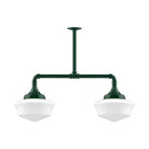 Montclair Light Works - Schoolhouse 12" 2-Light Stem Hung Pendant Light - MSD021-42 | Montreal Lighting & Hardware
