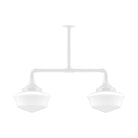 Montclair Light Works - Schoolhouse 12" 2-Light Stem Hung Pendant Light - MSD021-44 | Montreal Lighting & Hardware