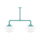Montclair Light Works - Schoolhouse 12" 2-Light Stem Hung Pendant Light - MSD021-48 | Montreal Lighting & Hardware