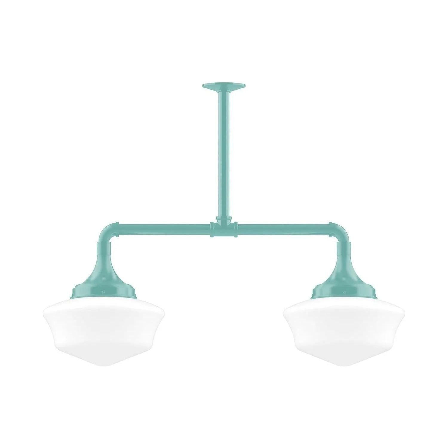 Montclair Light Works - Schoolhouse 12" 2-Light Stem Hung Pendant Light - MSD021-48 | Montreal Lighting & Hardware