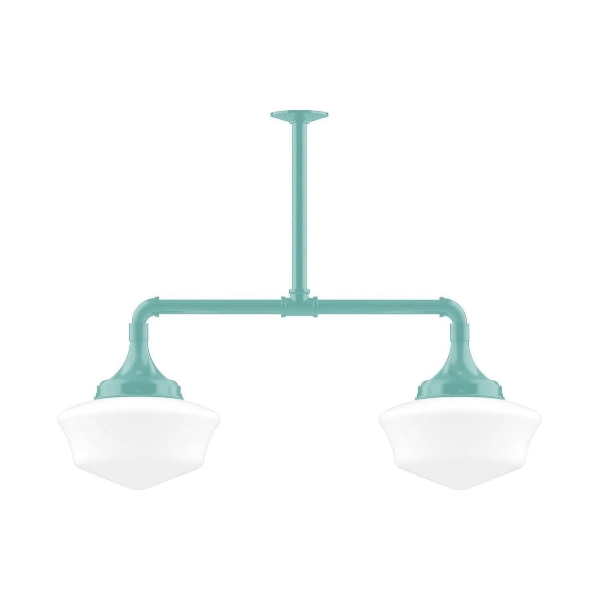 Montclair Light Works - Schoolhouse 12" 2-Light Stem Hung Pendant Light - MSD021-48 | Montreal Lighting & Hardware