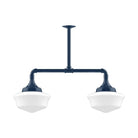 Montclair Light Works - Schoolhouse 12" 2-Light Stem Hung Pendant Light - MSD021-50 | Montreal Lighting & Hardware