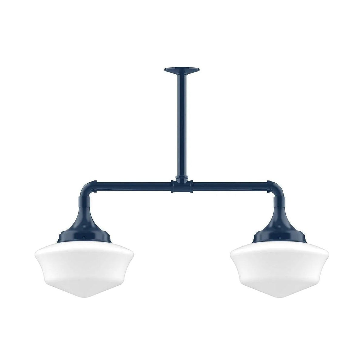 Montclair Light Works - Schoolhouse 12" 2-Light Stem Hung Pendant Light - MSD021-50 | Montreal Lighting & Hardware