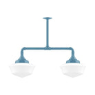 Montclair Light Works - Schoolhouse 12" 2-Light Stem Hung Pendant Light - MSD021-54 | Montreal Lighting & Hardware