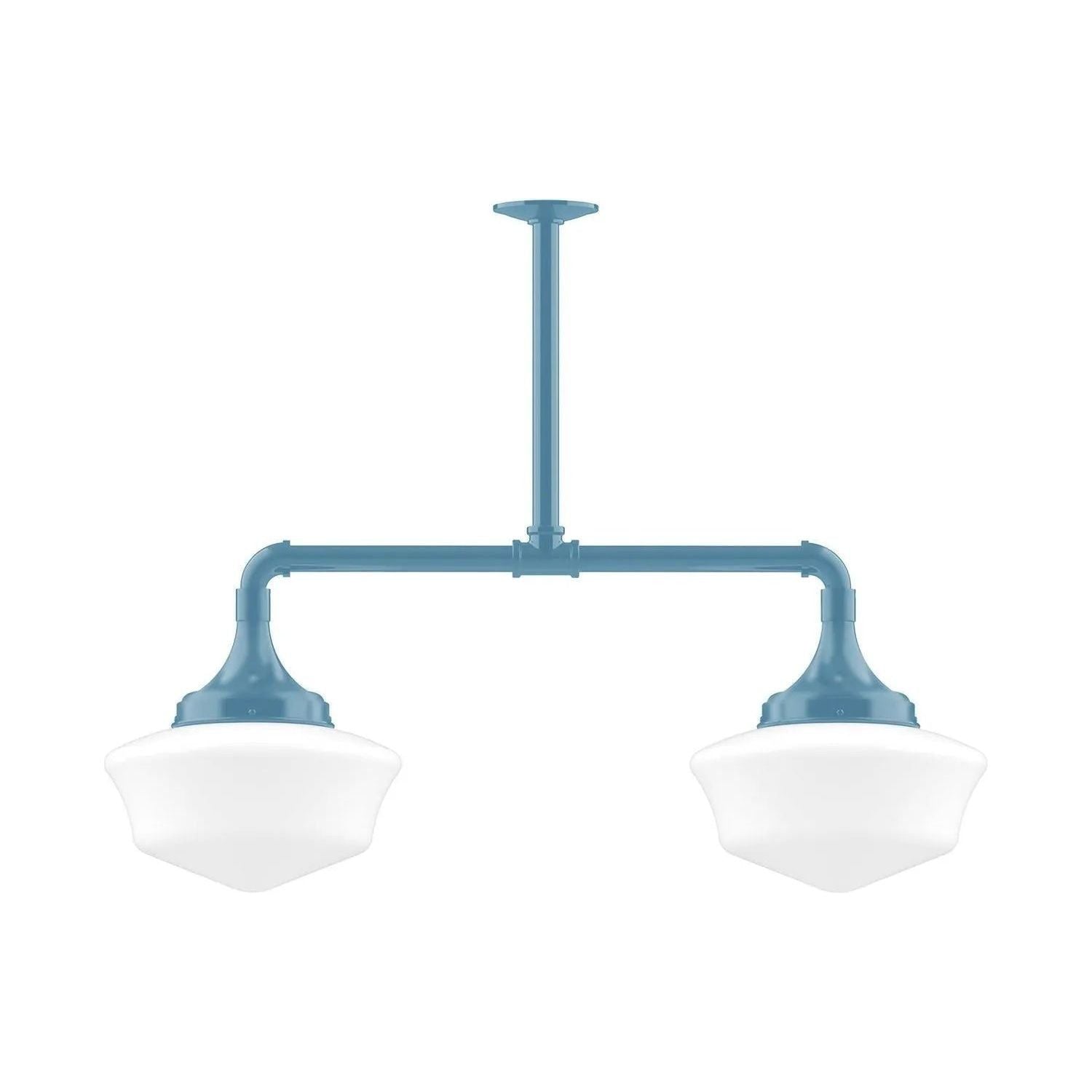 Montclair Light Works - Schoolhouse 12" 2-Light Stem Hung Pendant Light - MSD021-54 | Montreal Lighting & Hardware