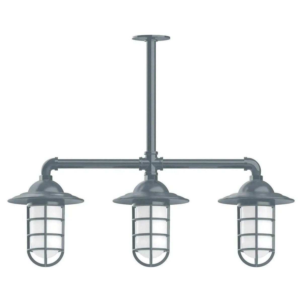 Montclair Light Works - Vaportite 3-Light Stem Hung Pendant Light - MSK052-40 | Montreal Lighting & Hardware