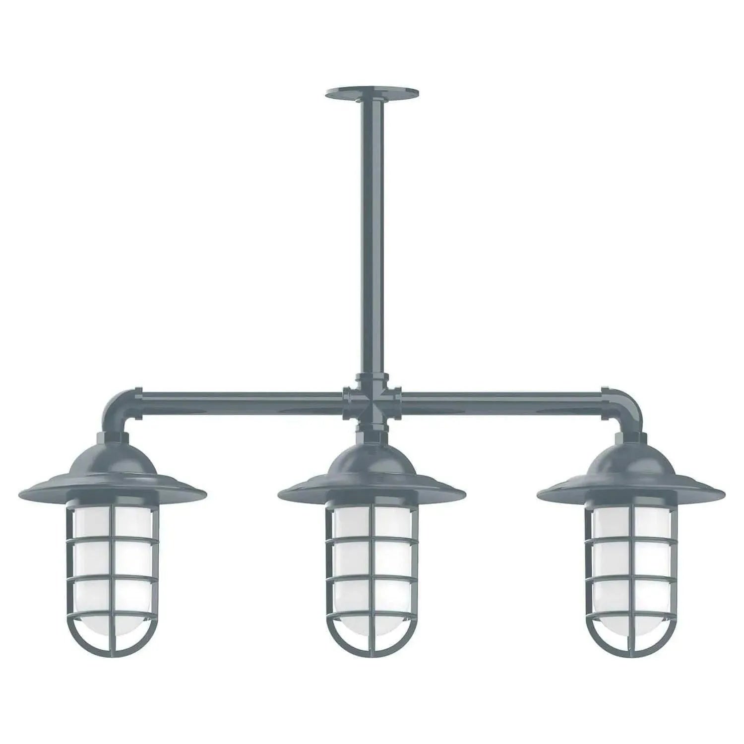 Montclair Light Works - Vaportite 3-Light Stem Hung Pendant Light - MSK052-40 | Montreal Lighting & Hardware