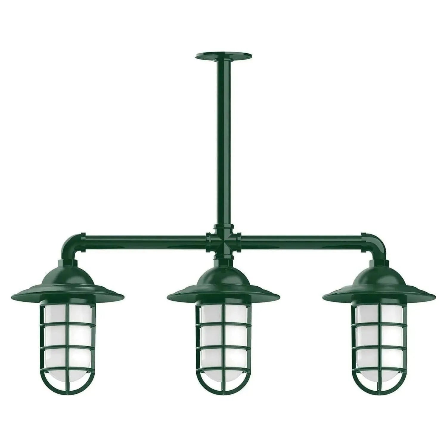 Montclair Light Works - Vaportite 3-Light Stem Hung Pendant Light - MSK052-42 | Montreal Lighting & Hardware