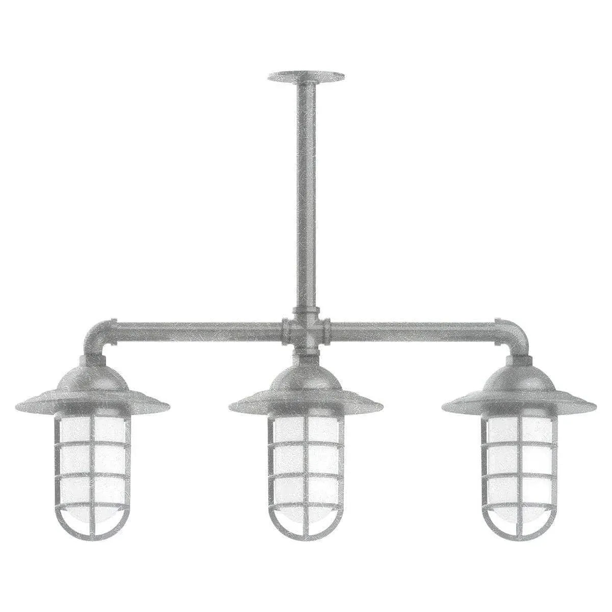 Montclair Light Works - Vaportite 3-Light Stem Hung Pendant Light - MSK052-49 | Montreal Lighting & Hardware