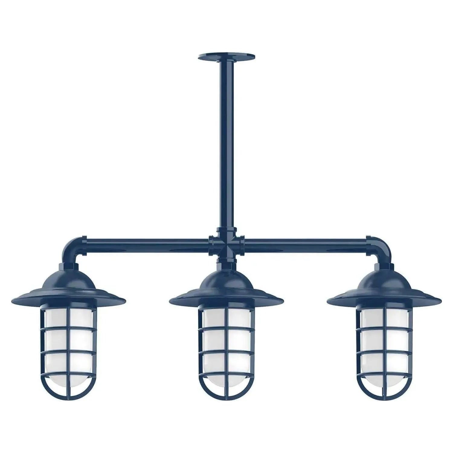 Montclair Light Works - Vaportite 3-Light Stem Hung Pendant Light - MSK052-50 | Montreal Lighting & Hardware