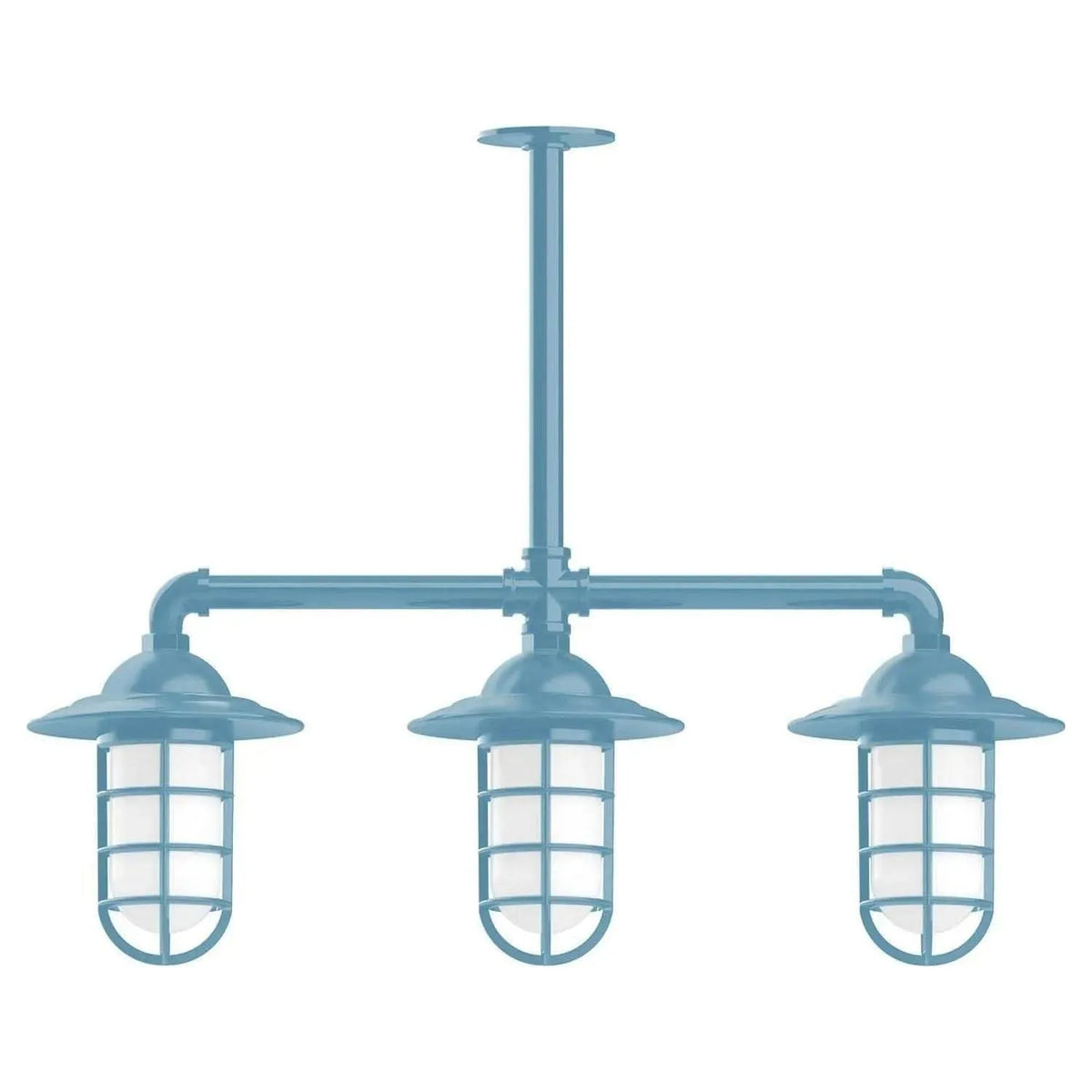 Montclair Light Works - Vaportite 3-Light Stem Hung Pendant Light - MSK052-54 | Montreal Lighting & Hardware