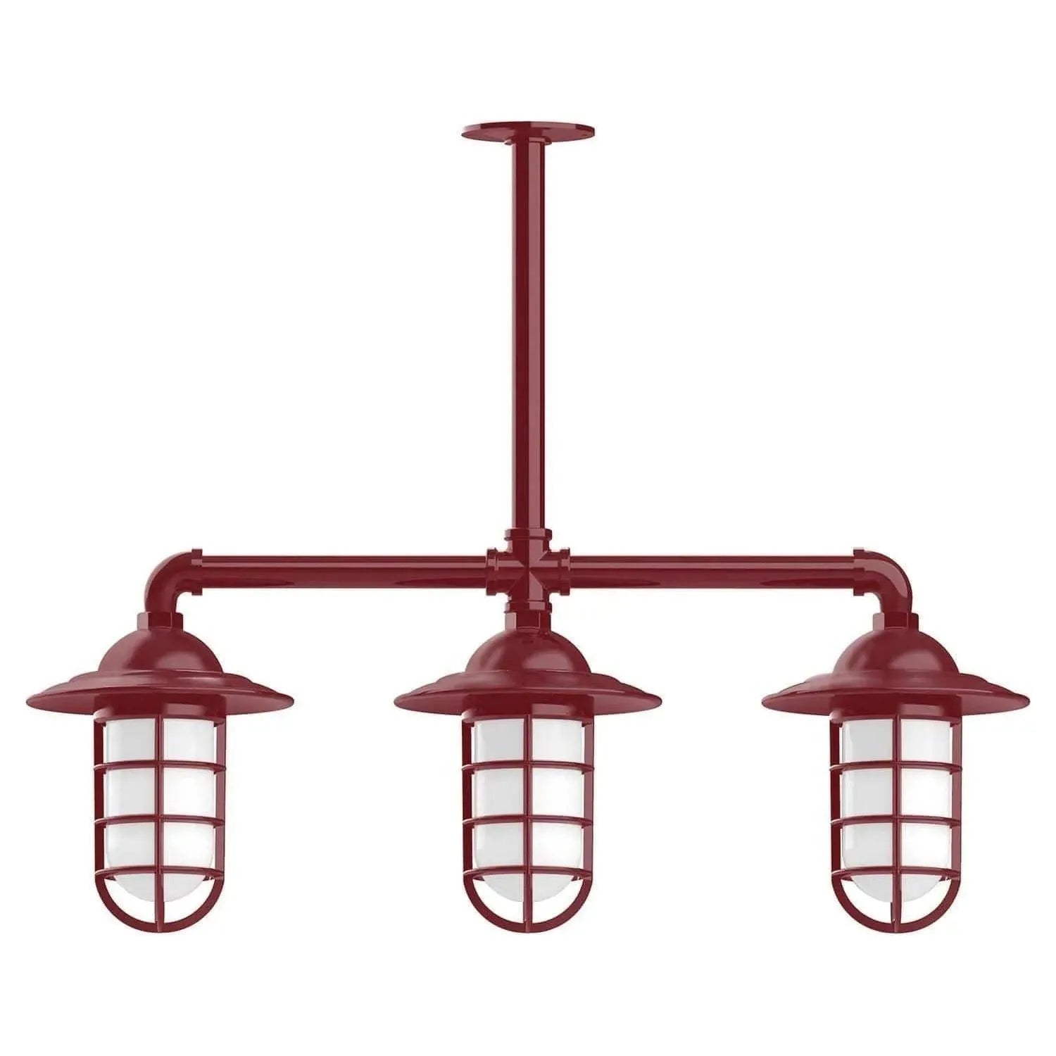 Montclair Light Works - Vaportite 3-Light Stem Hung Pendant Light - MSK052-55 | Montreal Lighting & Hardware