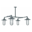 Montclair Light Works - Vaportite 4-Light Stem Hung Pendant Light - MSP052-40 | Montreal Lighting & Hardware