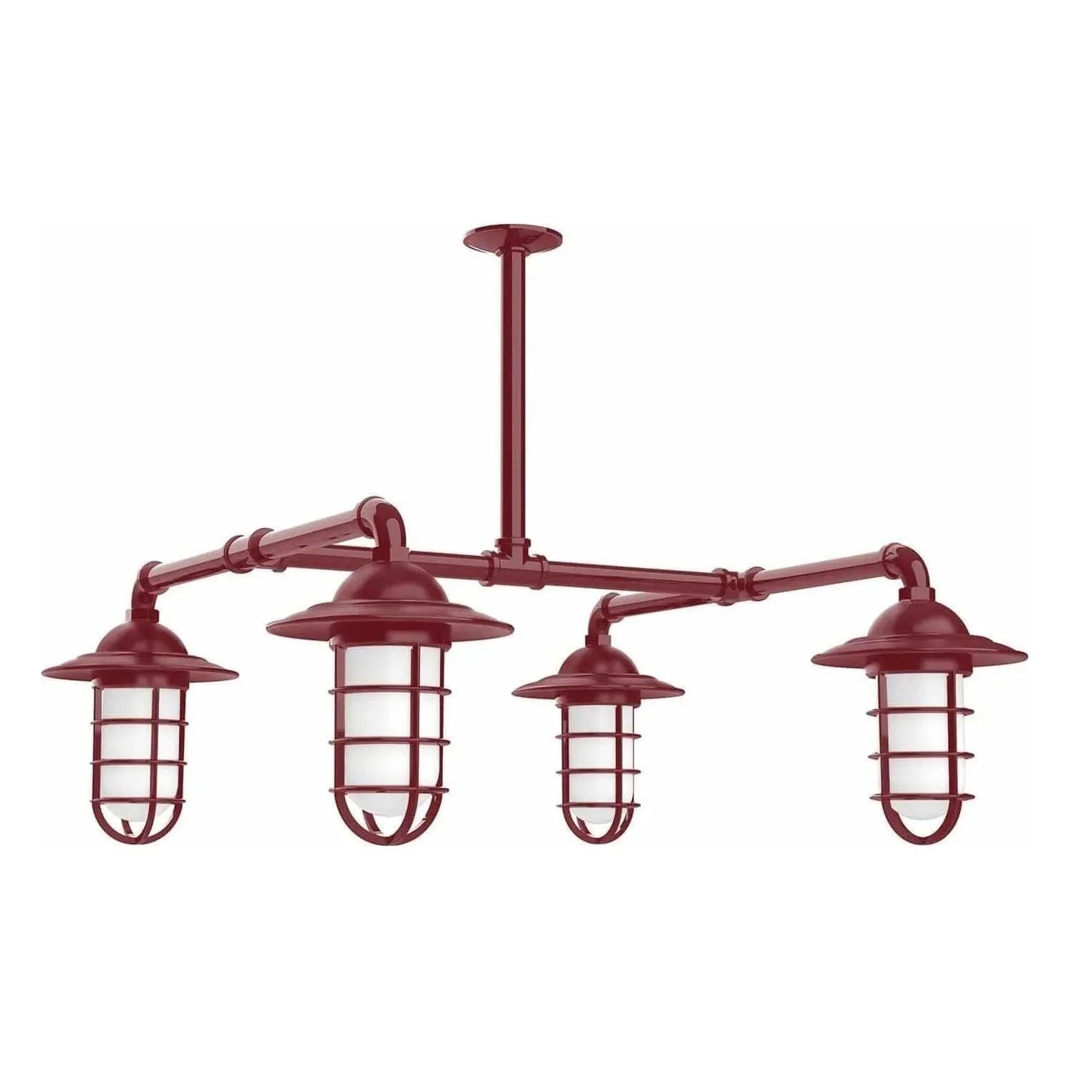 Montclair Light Works - Vaportite 4-Light Stem Hung Pendant Light - MSP052-55 | Montreal Lighting & Hardware