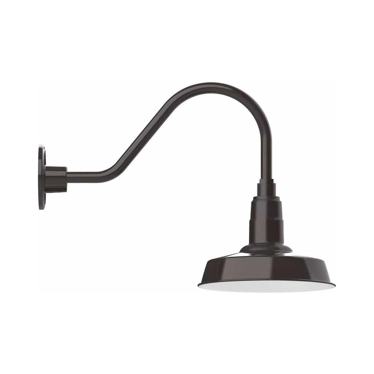 Montclair Light Works - Warehouse 10" Gooseneck Wall Light - GNA181-51 | Montreal Lighting & Hardware