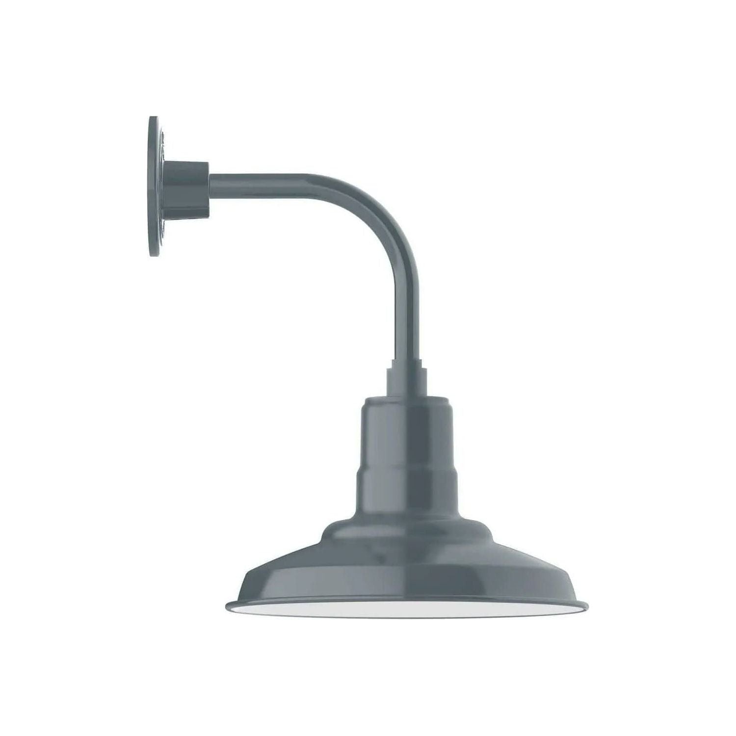 Montclair Light Works - Warehouse 12" Curved Arm Wall Light - GNT182-40 | Montreal Lighting & Hardware