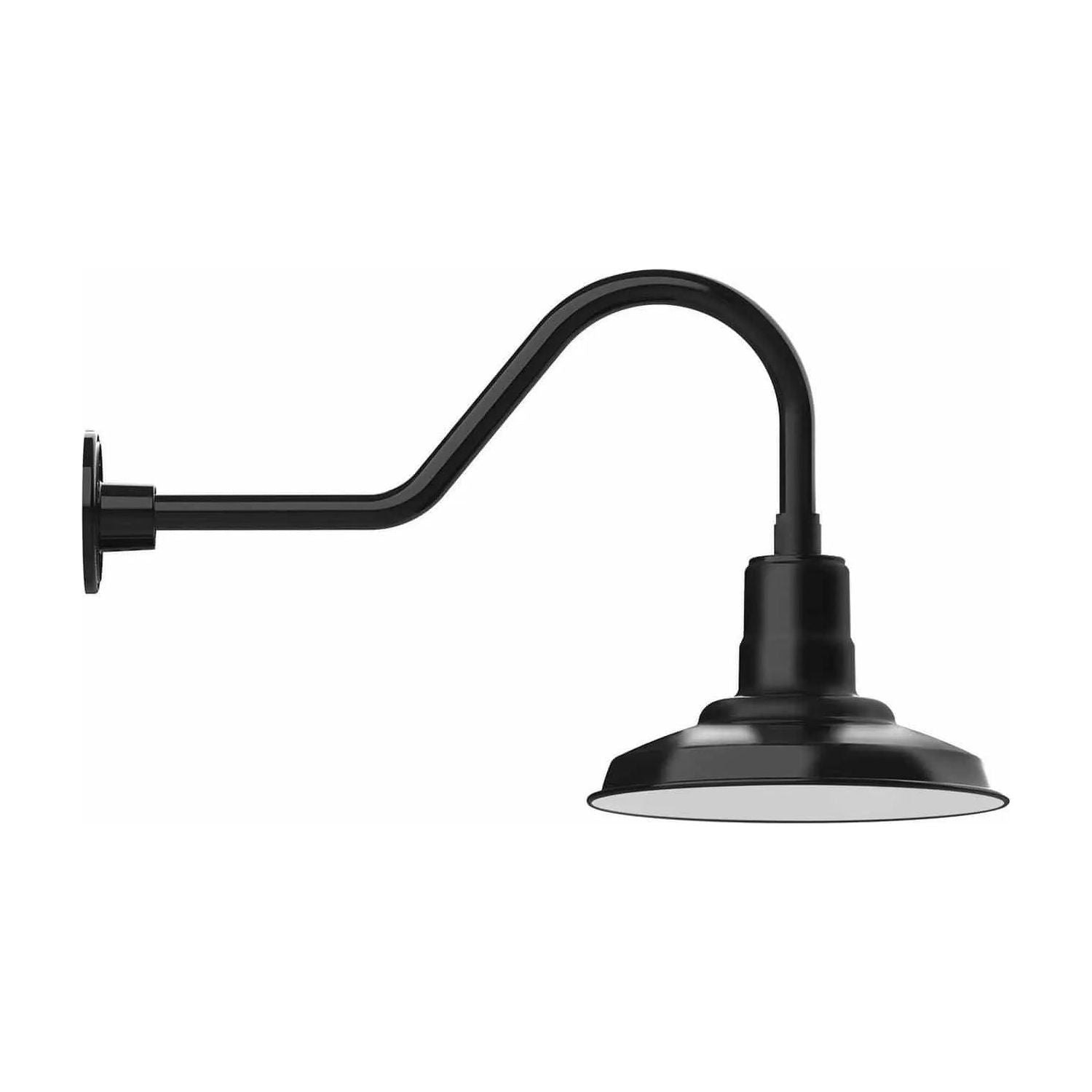 Montclair Light Works - Warehouse 12" Gooseneck Wall Light - GNB182-40 | Montreal Lighting & Hardware