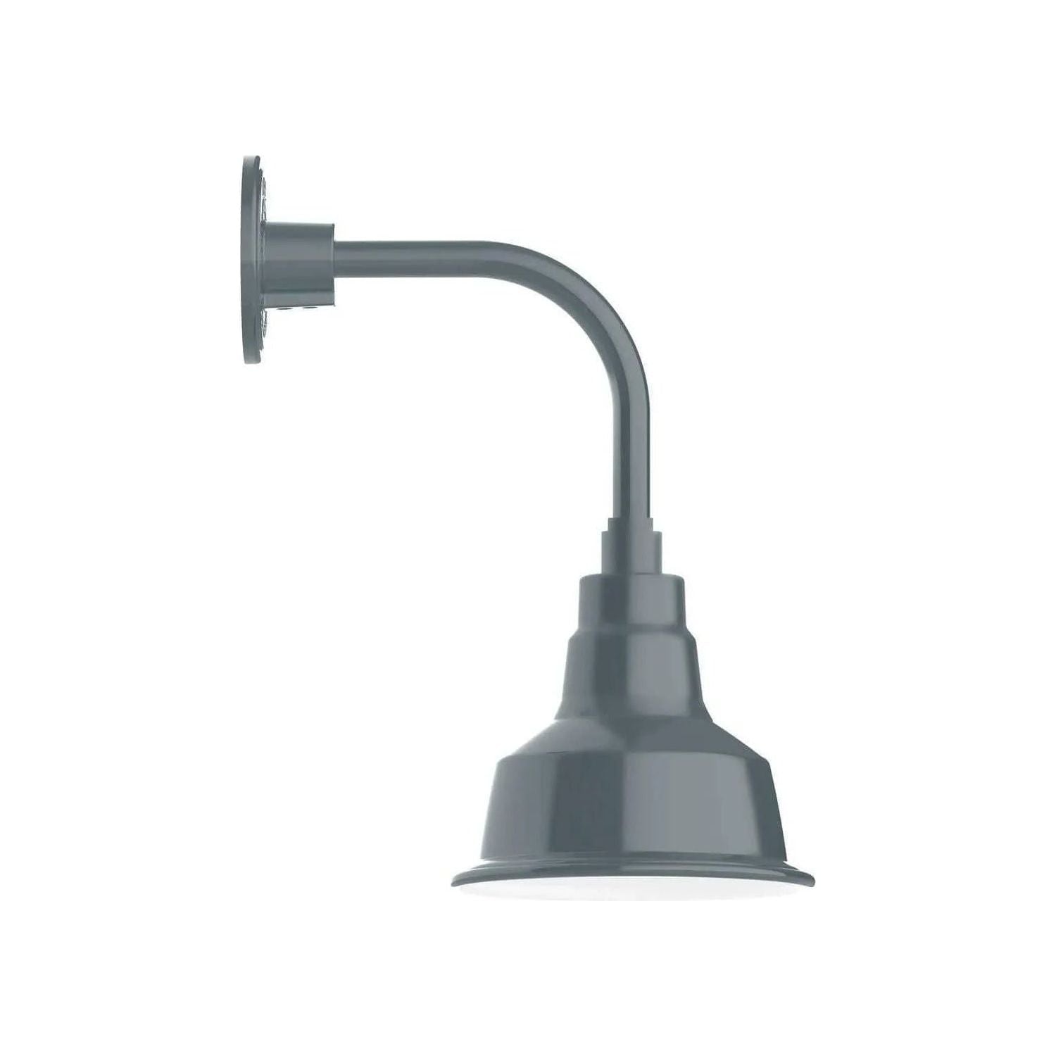 Montclair Light Works - Warehouse 8" Curved Arm Wall Light - GNT180-40 | Montreal Lighting & Hardware