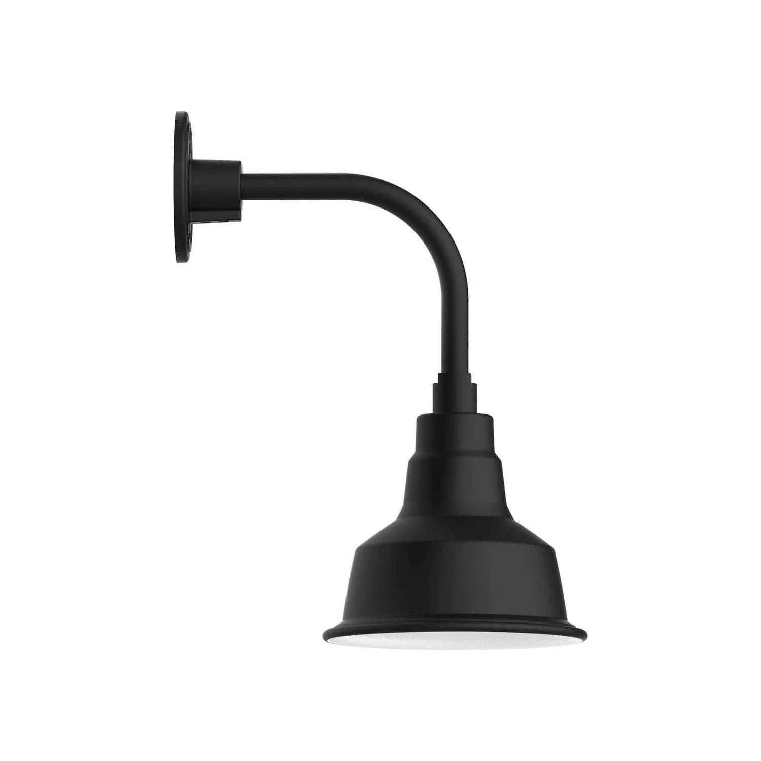 Montclair Light Works - Warehouse 8" Curved Arm Wall Light - GNT180-40 | Montreal Lighting & Hardware