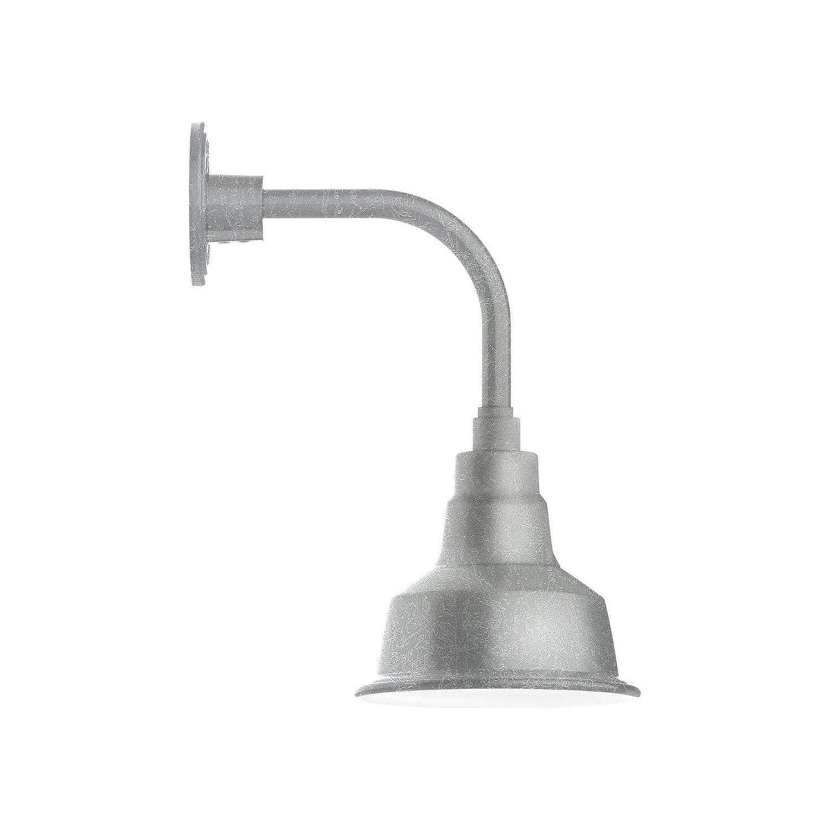 Montclair Light Works - Warehouse 8" Curved Arm Wall Light - GNT180-49 | Montreal Lighting & Hardware