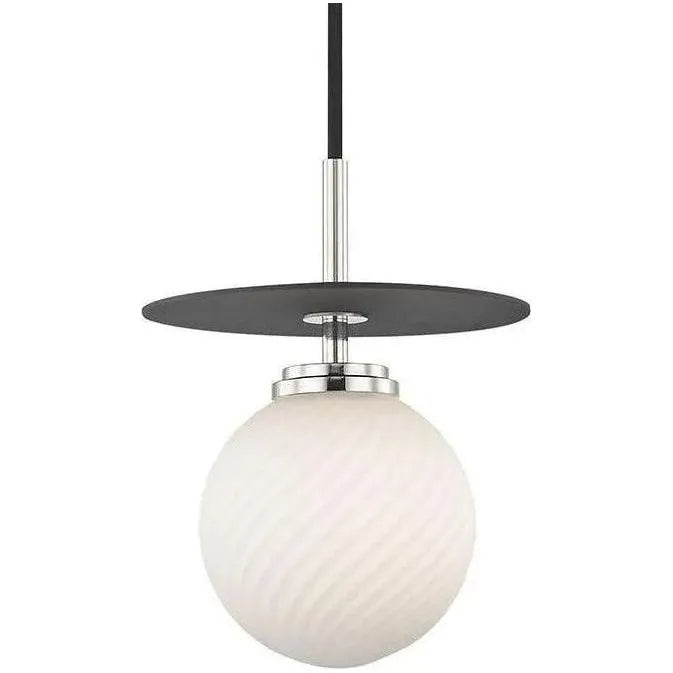 Montreal Lighting & Hardware - Ellis Pendant by Mitzi - H200701S-PN/BK | Montreal Lighting & Hardware
