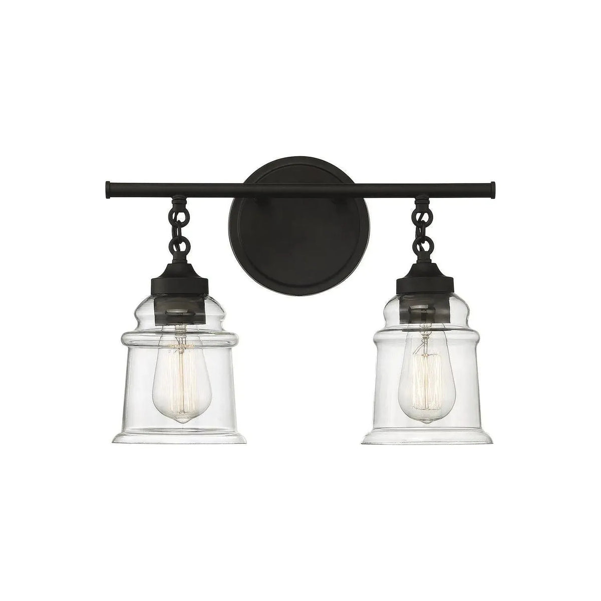 Montreal Lighting & Hardware - Fuller Bath Bar by Savoy House Exclusive - V6-L8-8055-2-BK | Montreal Lighting & Hardware