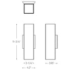 Montreal Lighting & Hardware - LEDWALL-B Square LED Cylinder Light by DALS Lighting - LEDWALL-B-SG | Montreal Lighting & Hardware