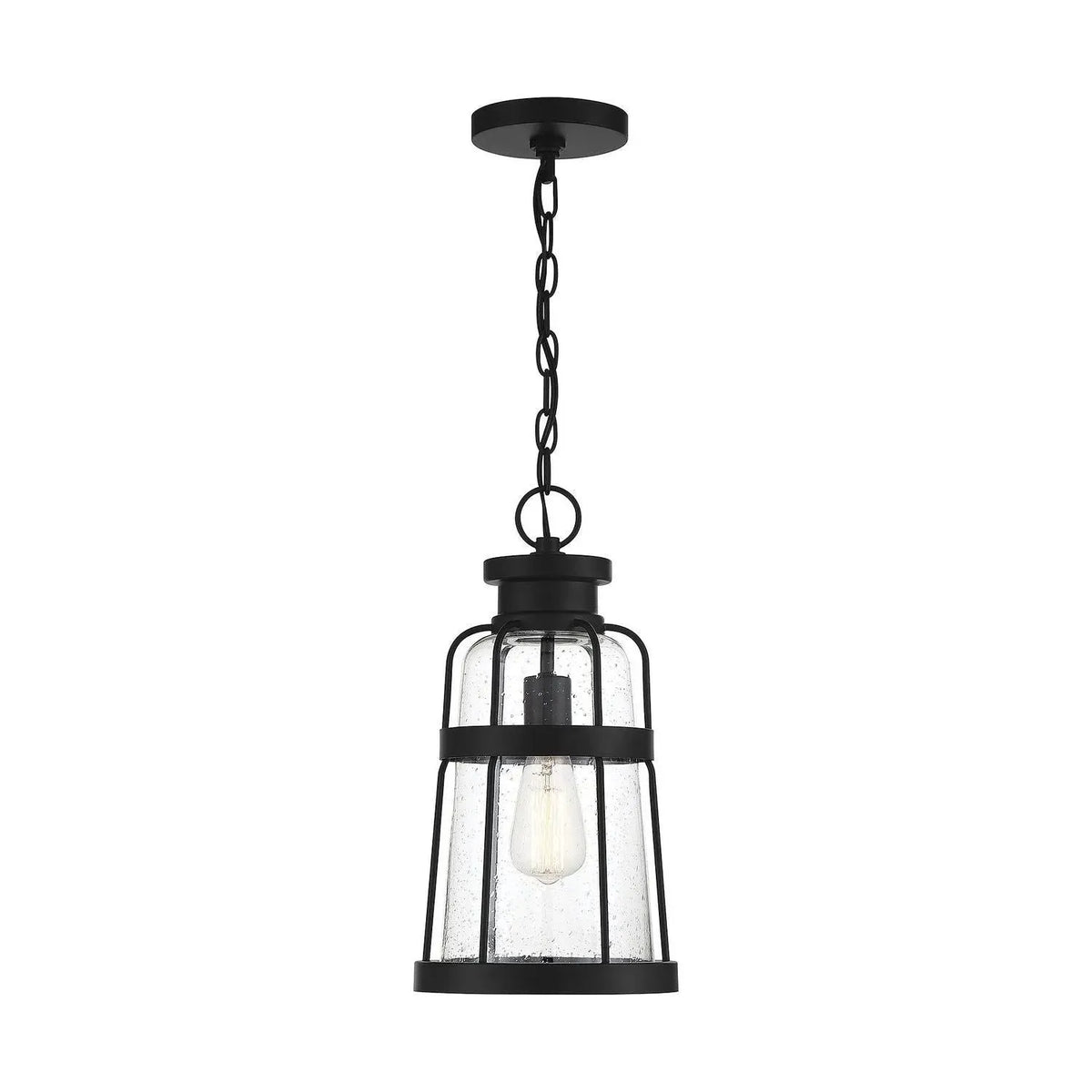 Montreal Lighting & Hardware - Quinton Hanging Lantern by Savoy House Exclusive - V6-L5-2943-BK | Montreal Lighting & Hardware