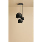 Dounia Home - DH-NAJ3LIG-SM-BRS - Najma 3-Light Globe Chandelier - Polished Brass